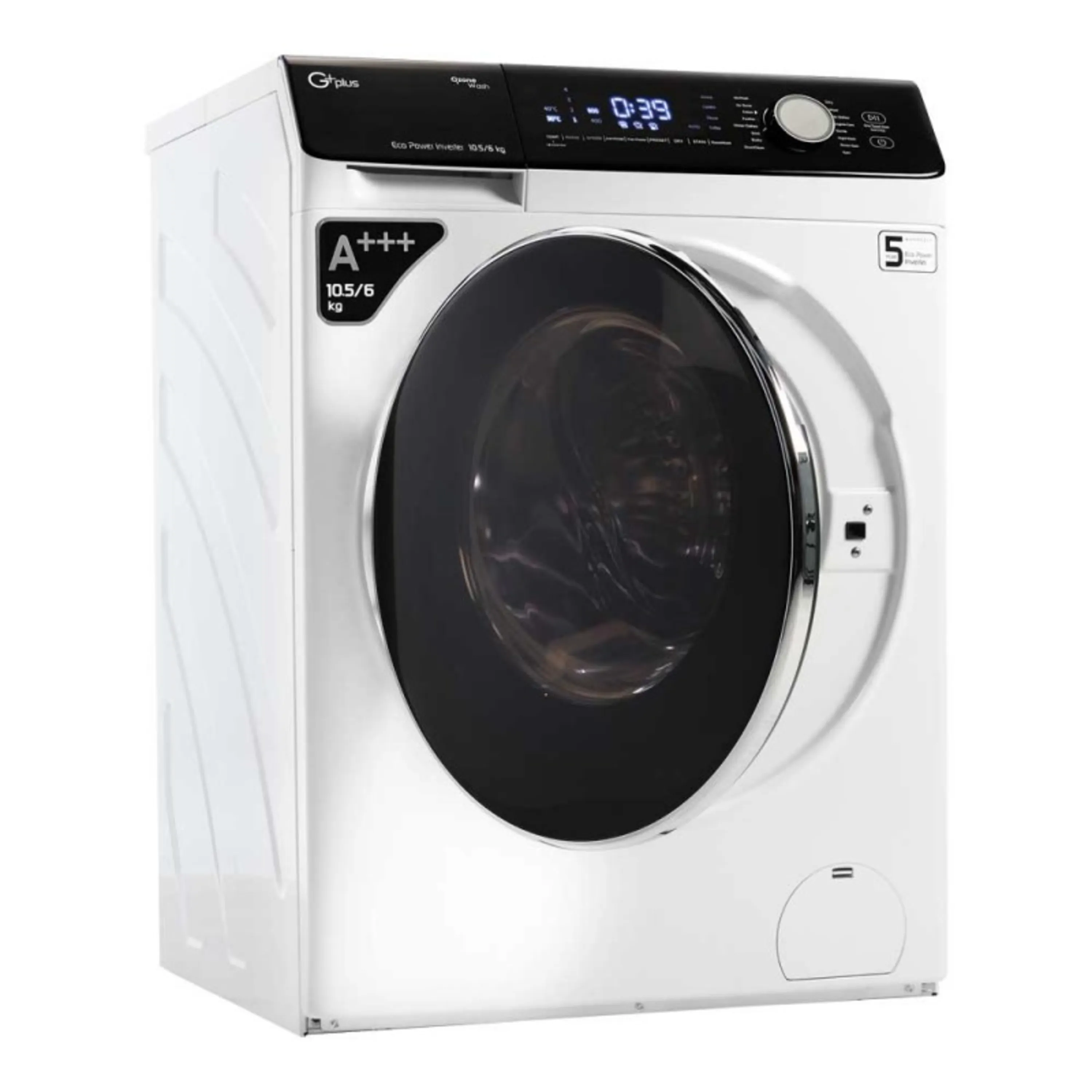 ماشین لباسشویی 10.5 کیلویی جی پلاس مدل KD1048W ماشین لباسشویی 10.5 کیلویی جی پلاس مدل KD1048W